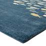 Thumbnail3 of Schooled COR01 2'x3' Blue and Gray Animal Wool Area Rug more views