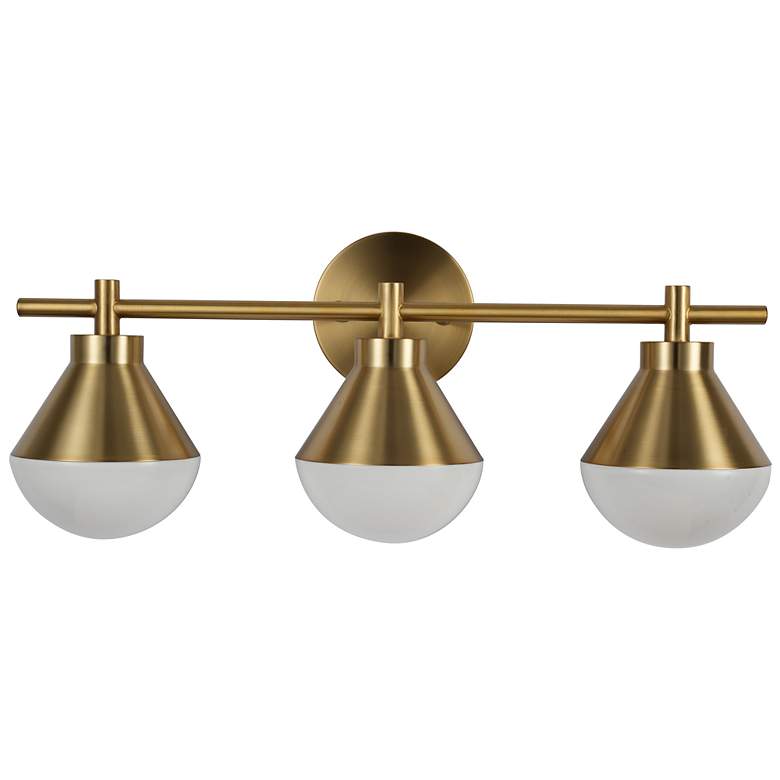 Image 2 Schoolhouse 23" Wide 3-Light Brushed Gold Vanity Light more views