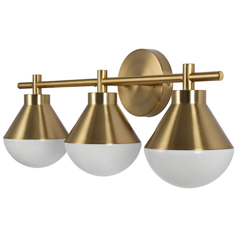Image 4 Schoolhouse 23" Wide 3-Light Brushed Gold Vanity Light more views