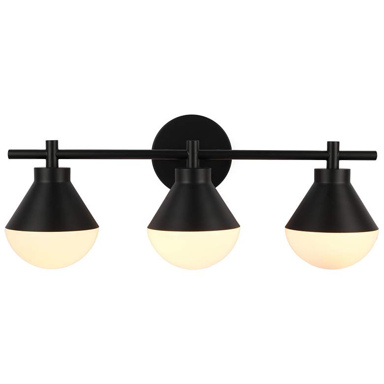 Image 1 Schoolhouse 23" Wide 3-Light Black Vanity Light