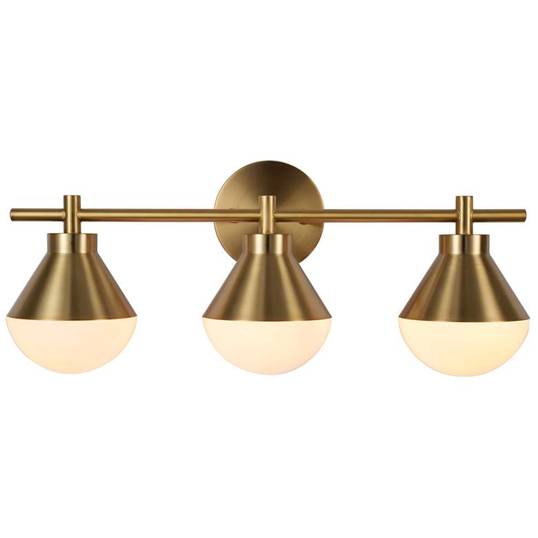 Image 1 Schoolhouse 23" Wide 3-Light Brushed Gold Vanity Light