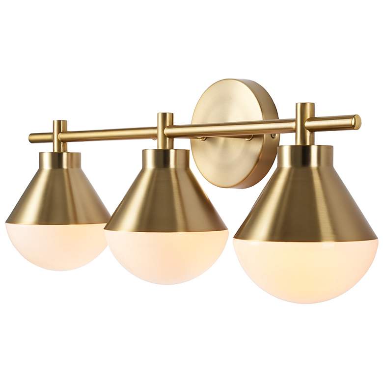 Image 3 Schoolhouse 23" Wide 3-Light Brushed Gold Vanity Light more views