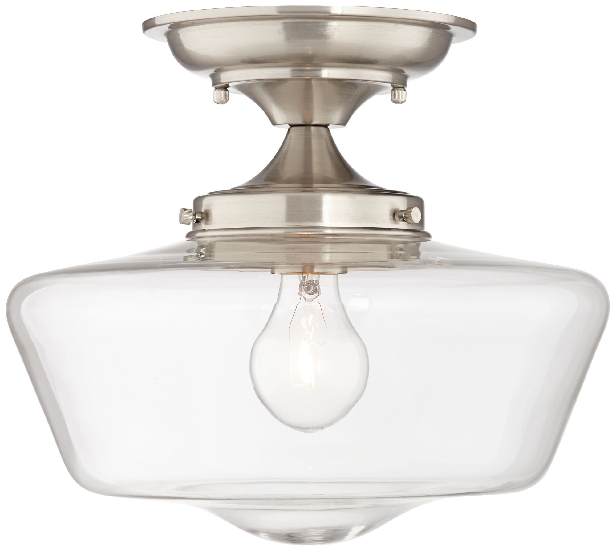 polished nickel schoolhouse light