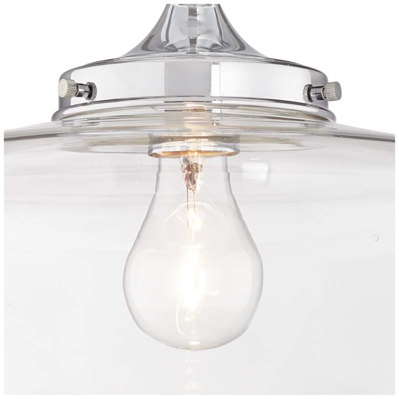 Image 4 Schoolhouse Floating 12"W Chrome Clear Glass Ceiling Light more views