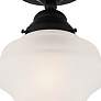 Schoolhouse Floating 7" Wide Black and Frosted Glass Ceiling Light