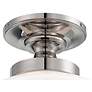Schoolhouse Style 12" Wide Polished Nickel Ceiling Light