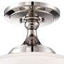 Schoolhouse Style 17 1/4" Wide Polished Nickel Ceiling Light