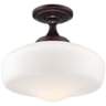 Schoolhouse Style 17 1/4" Wide Brushed Bronze Ceiling Light