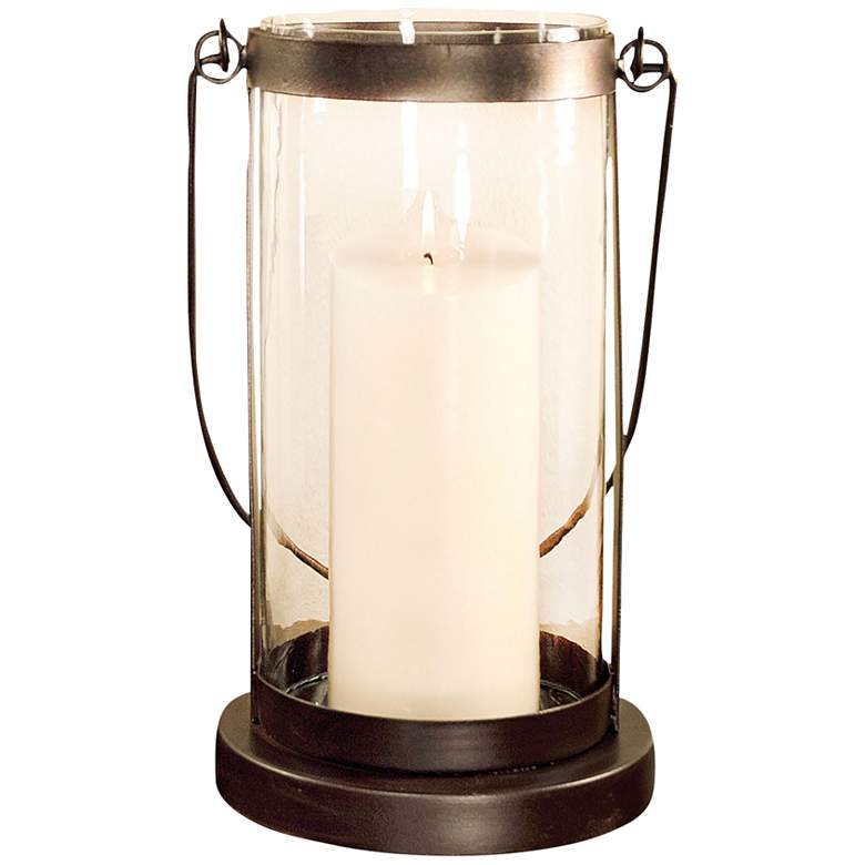 Image 1 Schooner 16 1/2" High Rustic Pillar Candle Holder