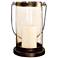 Schooner Rustic and Clear Small Lantern Pillar Candle Holder
