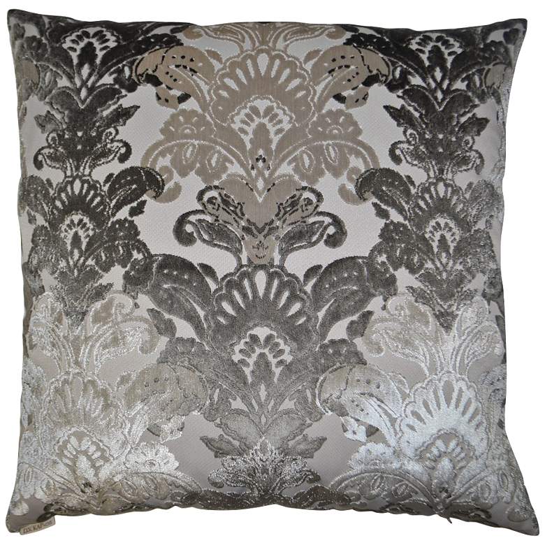 Image 1 Schubert Platinum 24" Square Decorative Throw Pillow