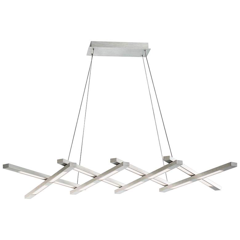 Image 2 Scissors 96" Wide Aluminum LED Kitchen Island Light Pendant