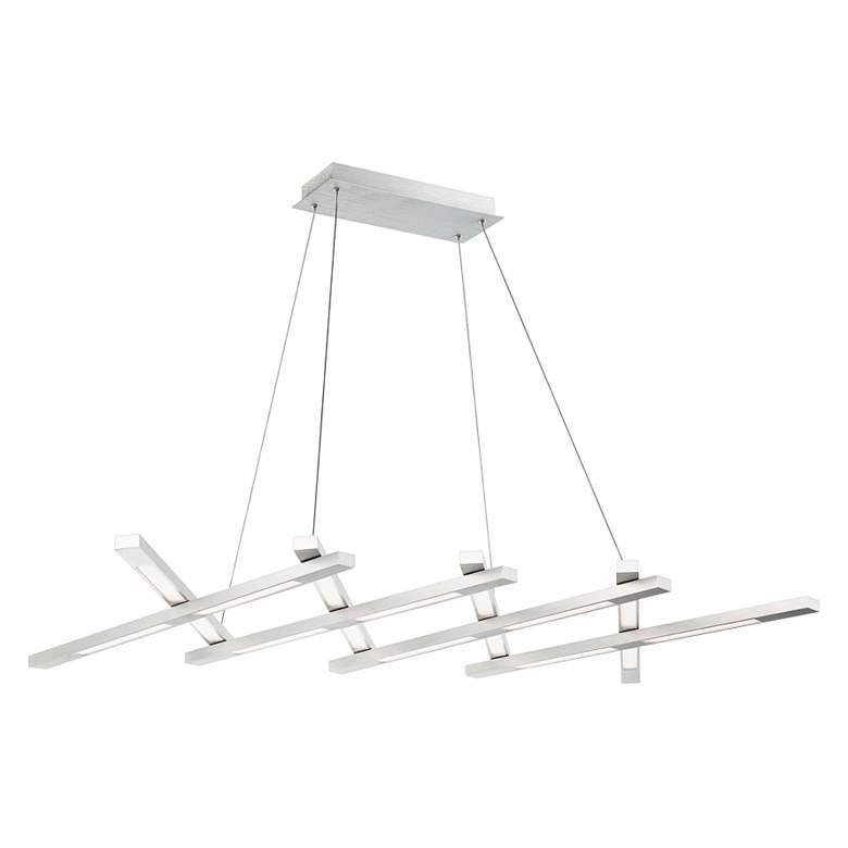 Image 3 Scissors 96" Wide Aluminum LED Kitchen Island Light Pendant more views