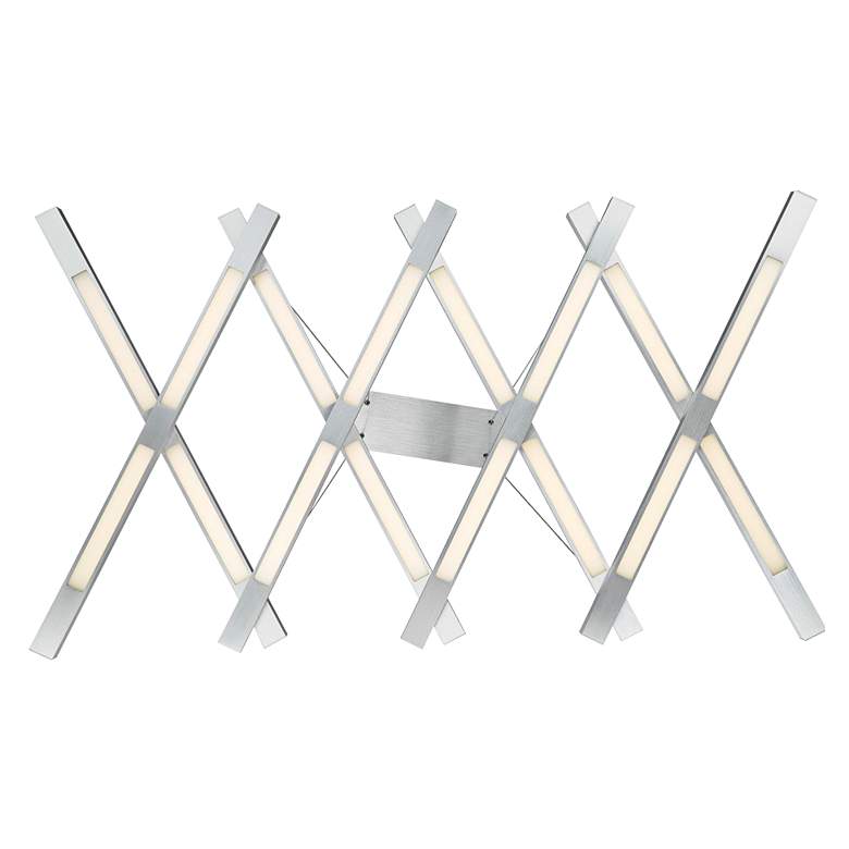 Image 4 Scissors 96" Wide Aluminum LED Kitchen Island Light Pendant more views