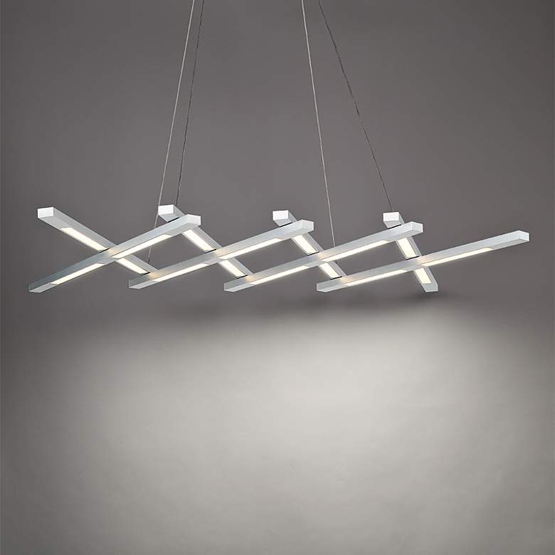 Image 5 Scissors 96" Wide Aluminum LED Kitchen Island Light Pendant more views