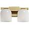 Scoop 2-Light Bath Vanity Brass