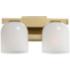 Scoop 2-Light Bath Vanity Brass