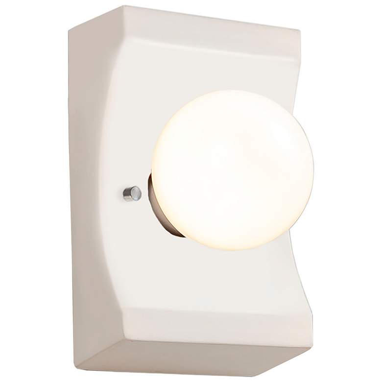 Image 1 Scoop Matte White Wall Sconce