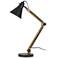 Scotia Dark Bronze Metal and Wood Desk Lamp