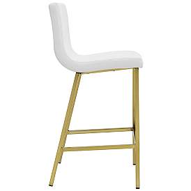 Image3 of Scott 26" White Leatherette and Gold Counter Stool more views