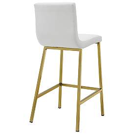 Image4 of Scott 26" White Leatherette and Gold Counter Stool more views