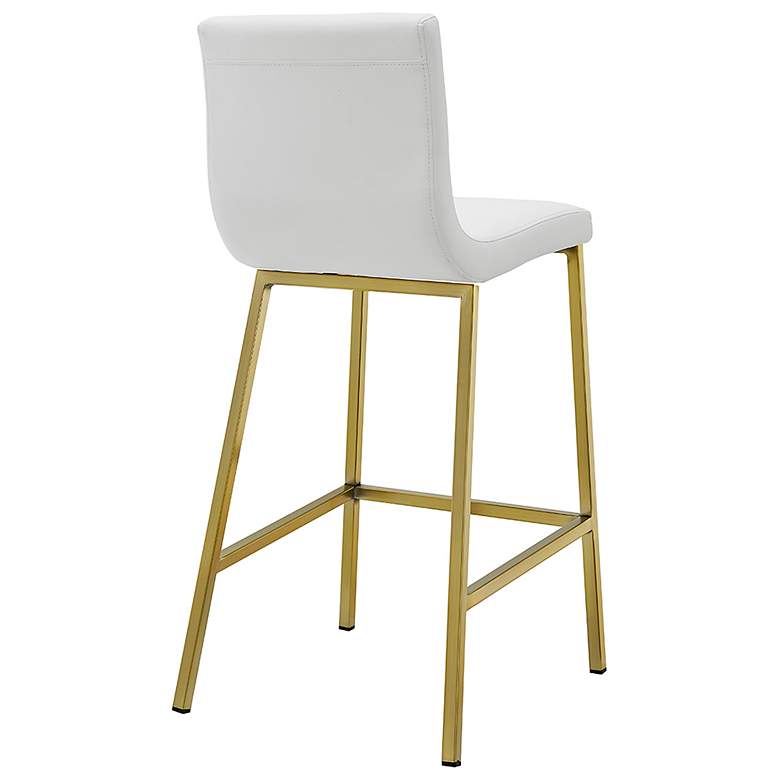 Image 4 Scott 26 inch White Leatherette and Gold Counter Stool more views