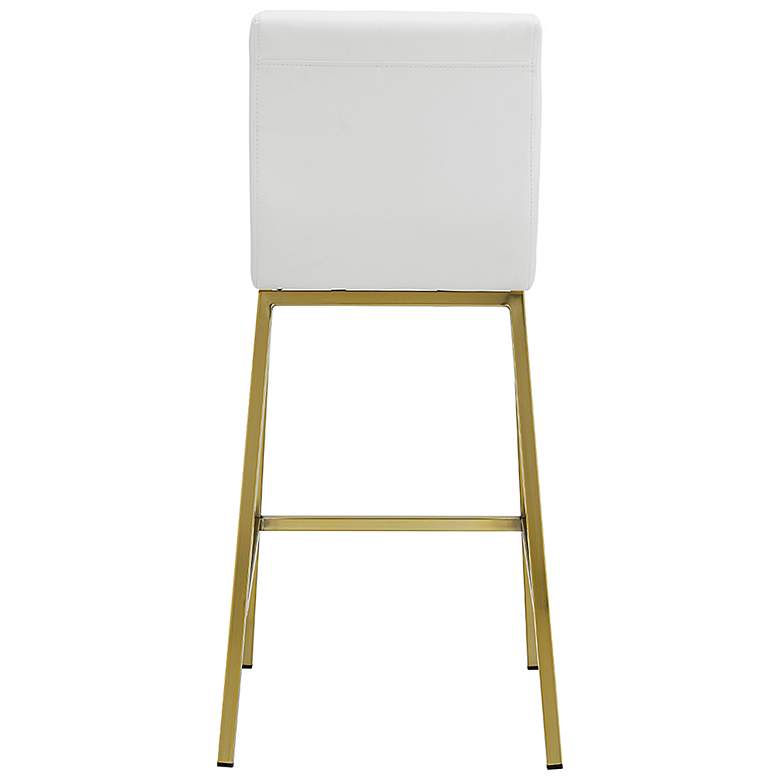 Image 5 Scott 26 inch White Leatherette and Gold Counter Stool more views