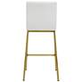 Scott 26" White Leatherette and Gold Counter Stool