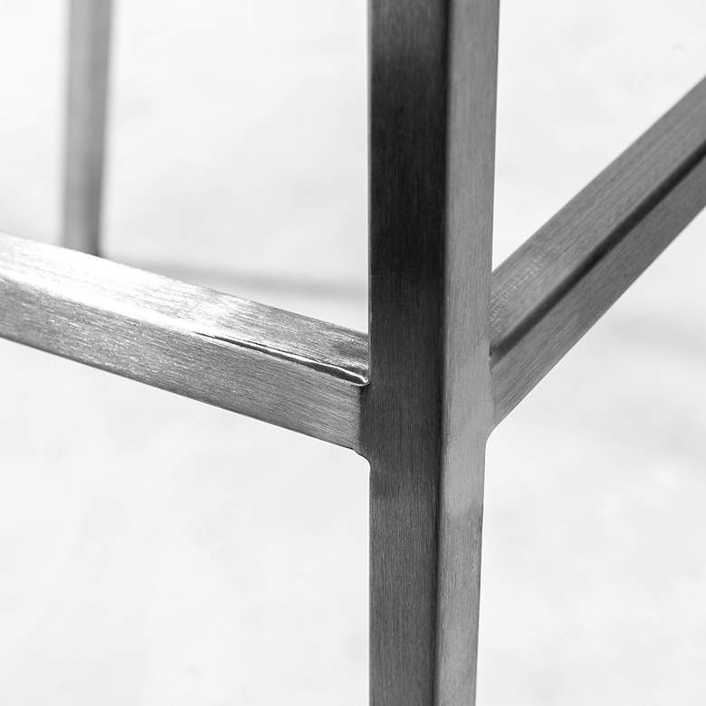 Image 3 Scott 26" White Leatherette Stainless Steel Counter Stool more views