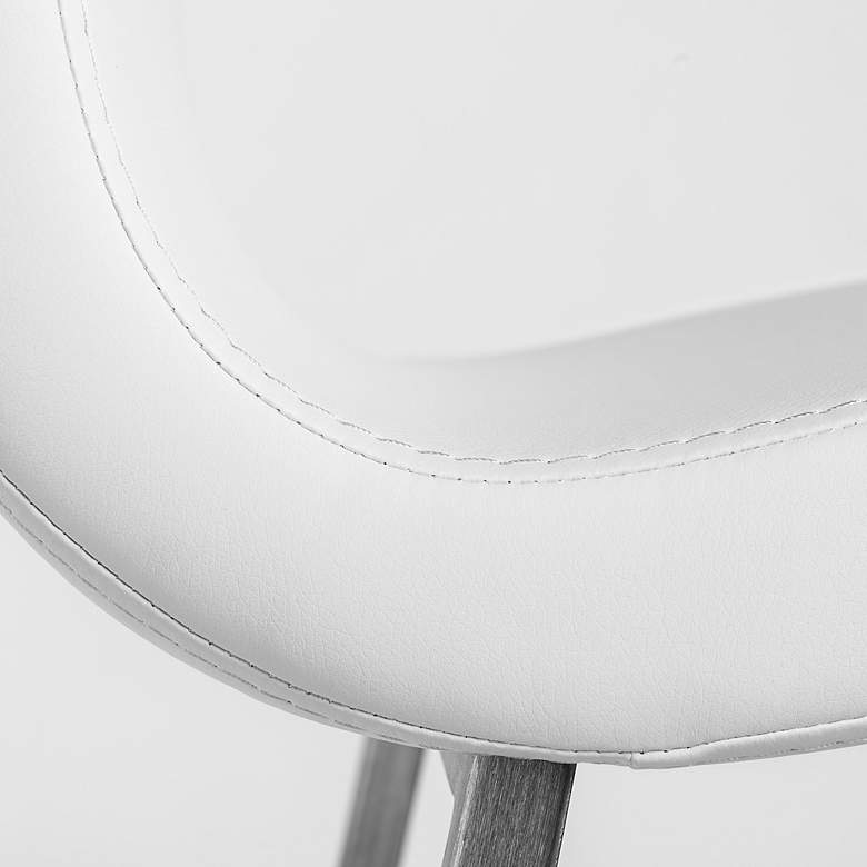 Image 4 Scott 26" White Leatherette Stainless Steel Counter Stool more views