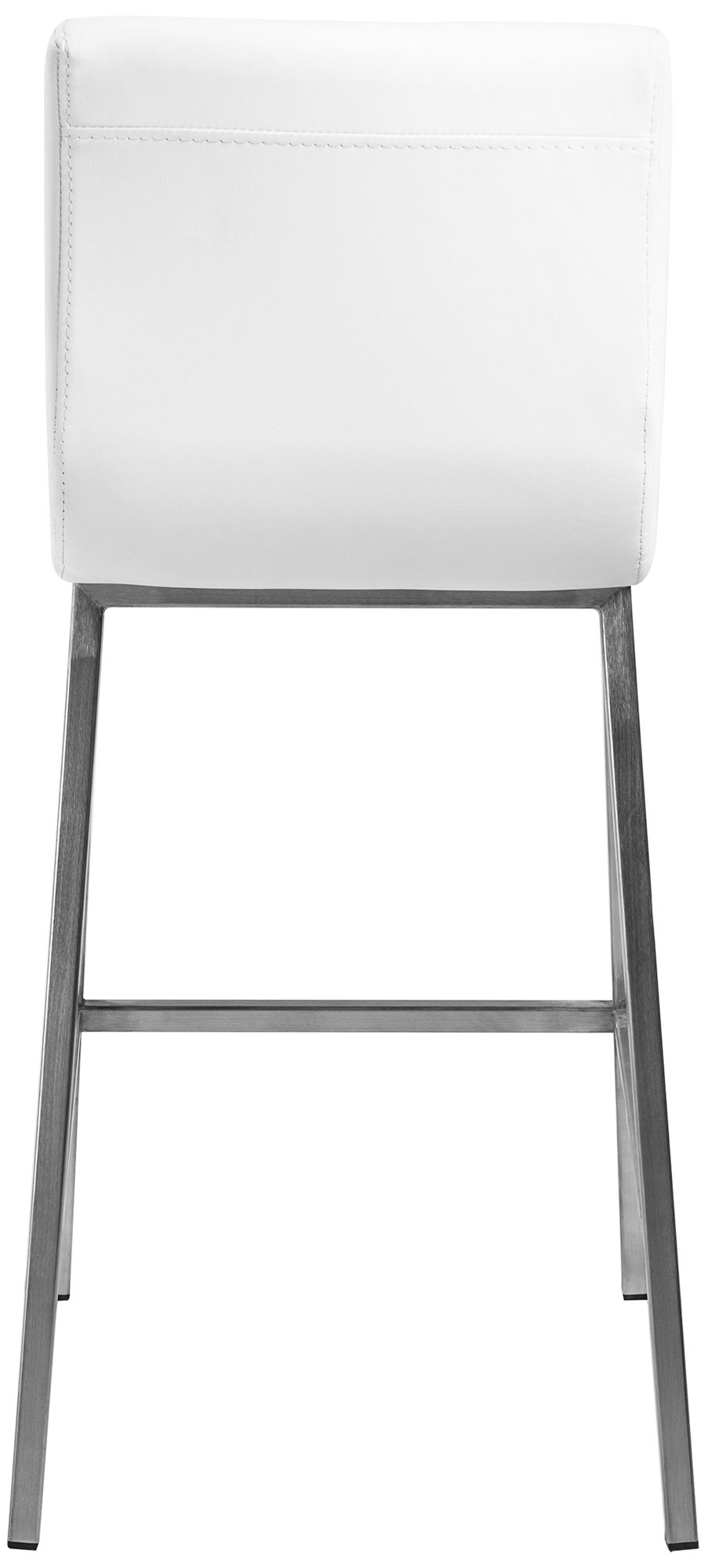 Scott 26" White Leatherette Stainless Steel Counter Stool