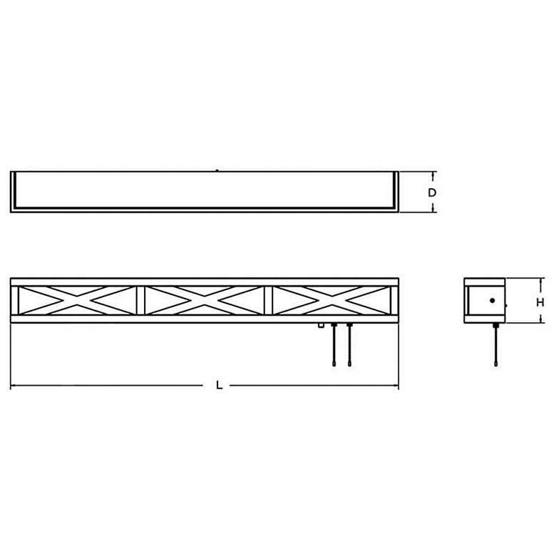 Image 4 Scott - 38" Over Bed Fixture - Distressed Grey Finish - White Acrylic more views
