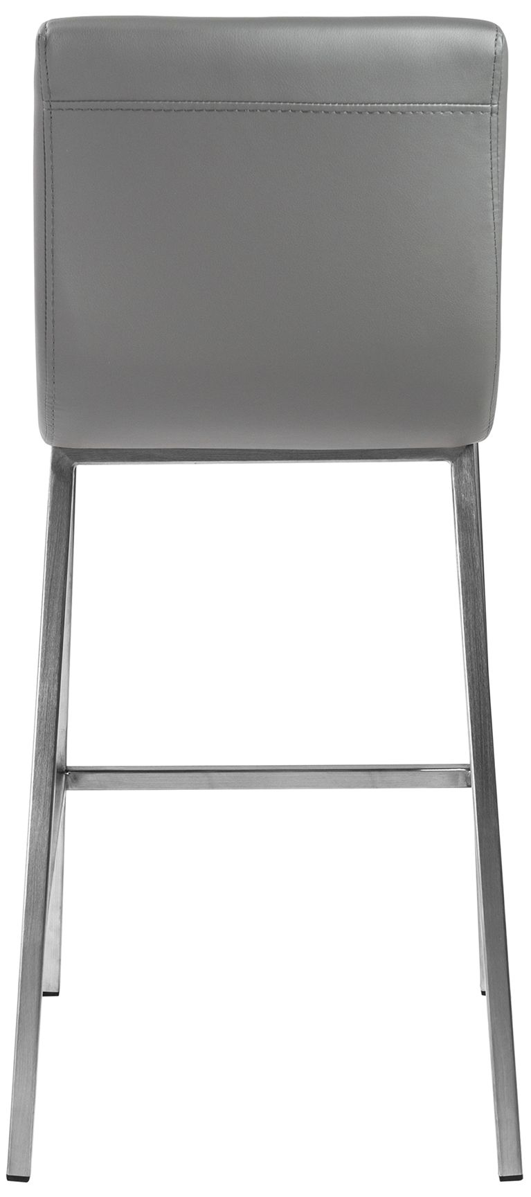 Image 6 Scott Counter Stool in Gray and Brushed Stainless Steel - Set of 2 more views