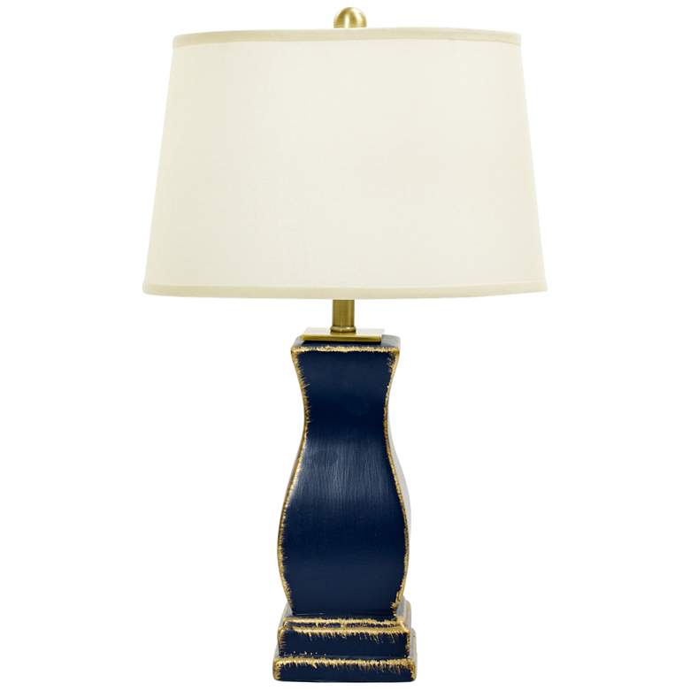 Image 1 Scott Navy Tarnished Gold Ceramic Table Lamp