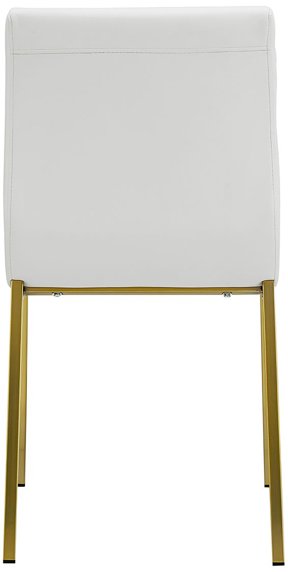 Scott White Faux Leather Dining Chairs Set of 2