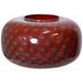 Scottish Red - Art Glass Vaso Puff Vase - 14In W. X 11In Ht. X 14In D.