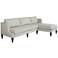 Scotty Bone White Fabric Reversible Chaise Sectional