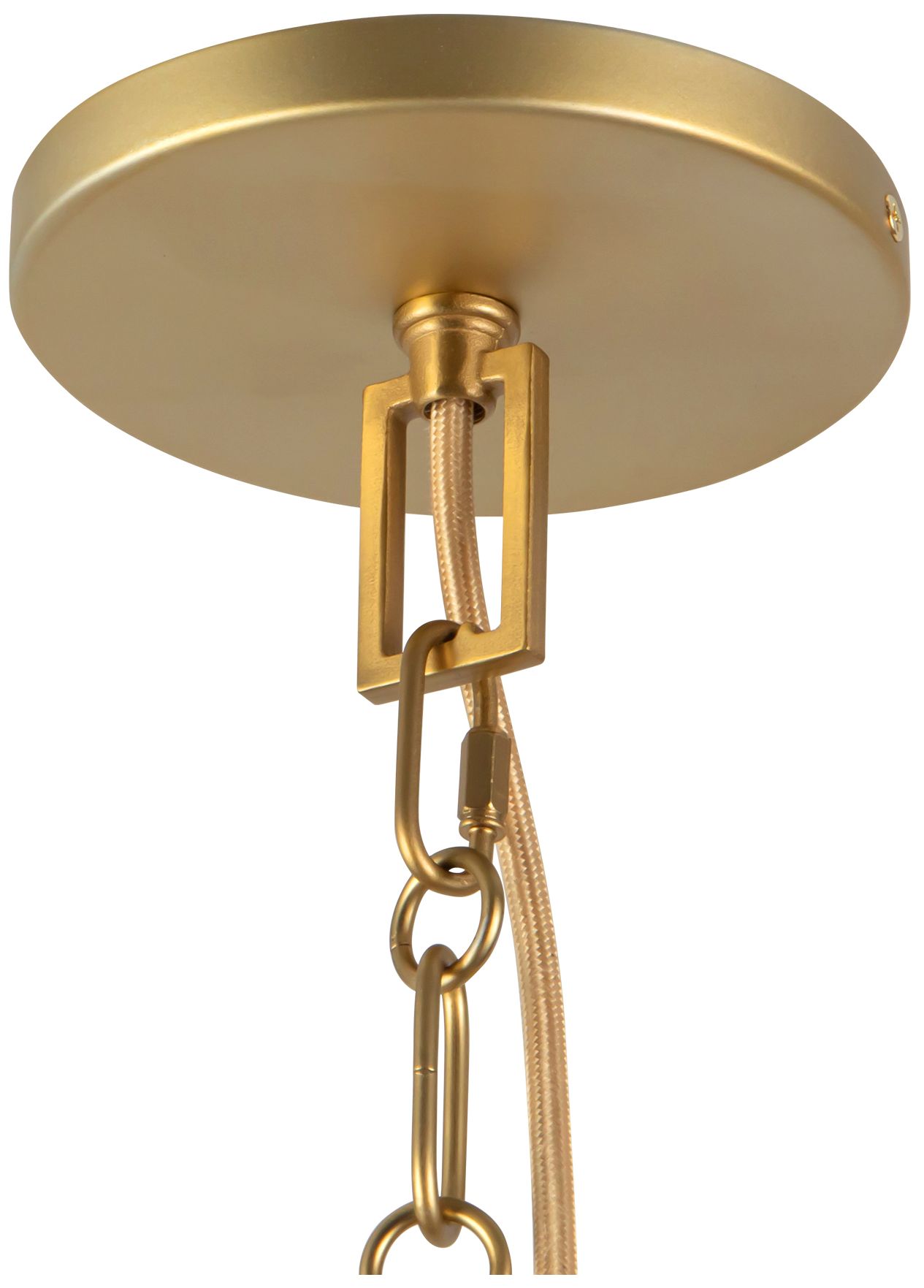 Image 7 Scout 13-in Brushed Gold Pendant with Pleated White Linen Shade more views