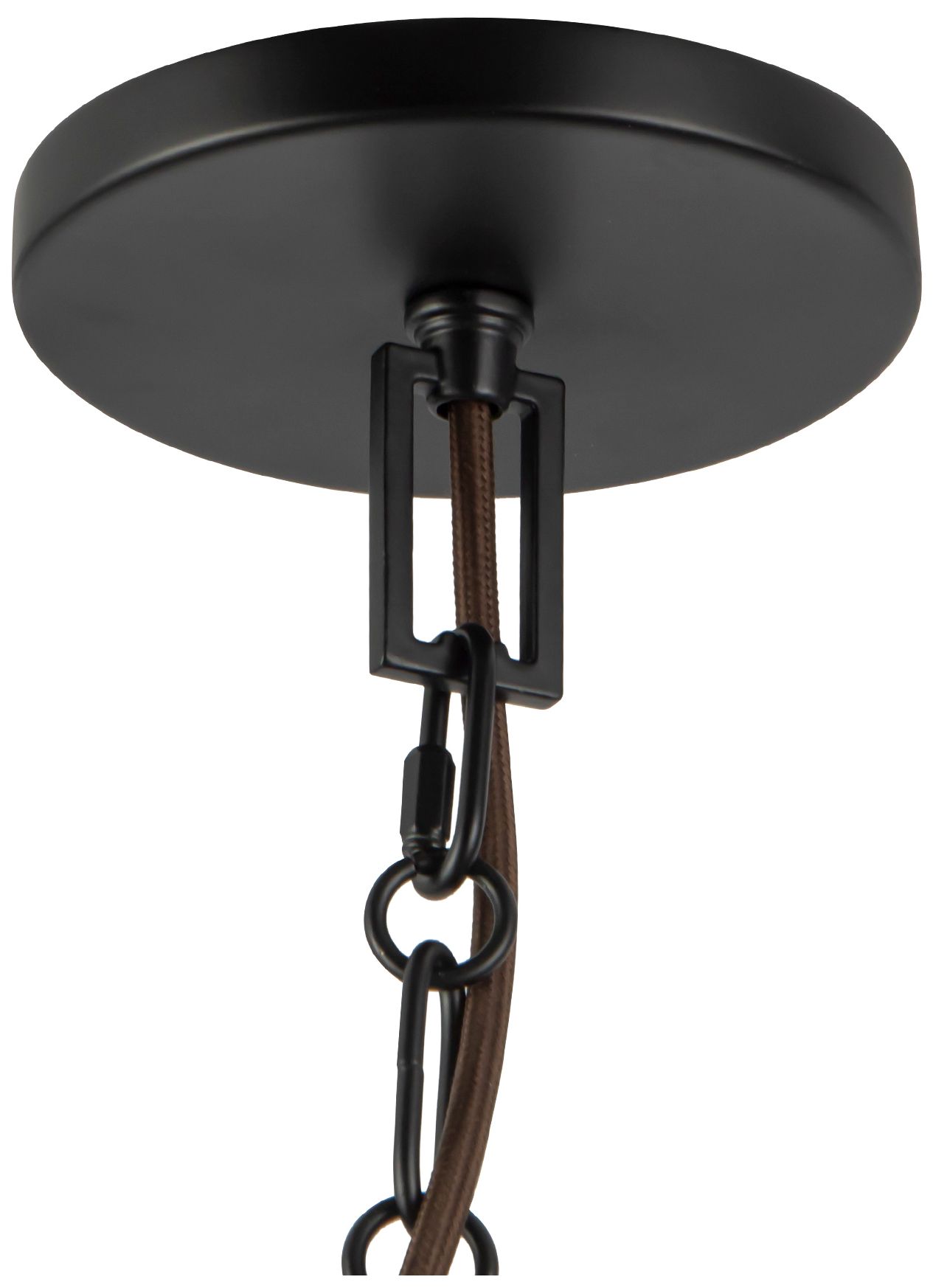 Image 7 Scout 13-in Matte Black Pendant with Patterned Pleated Blue Linen Shade more views