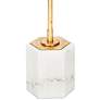 Scout 28 1/2" Gold and White Marble Modern Hexagon Table Lamp
