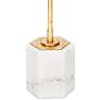 3_Scout 28 1/2" Gold and White Marble Modern Hexagon Table Lamp more views