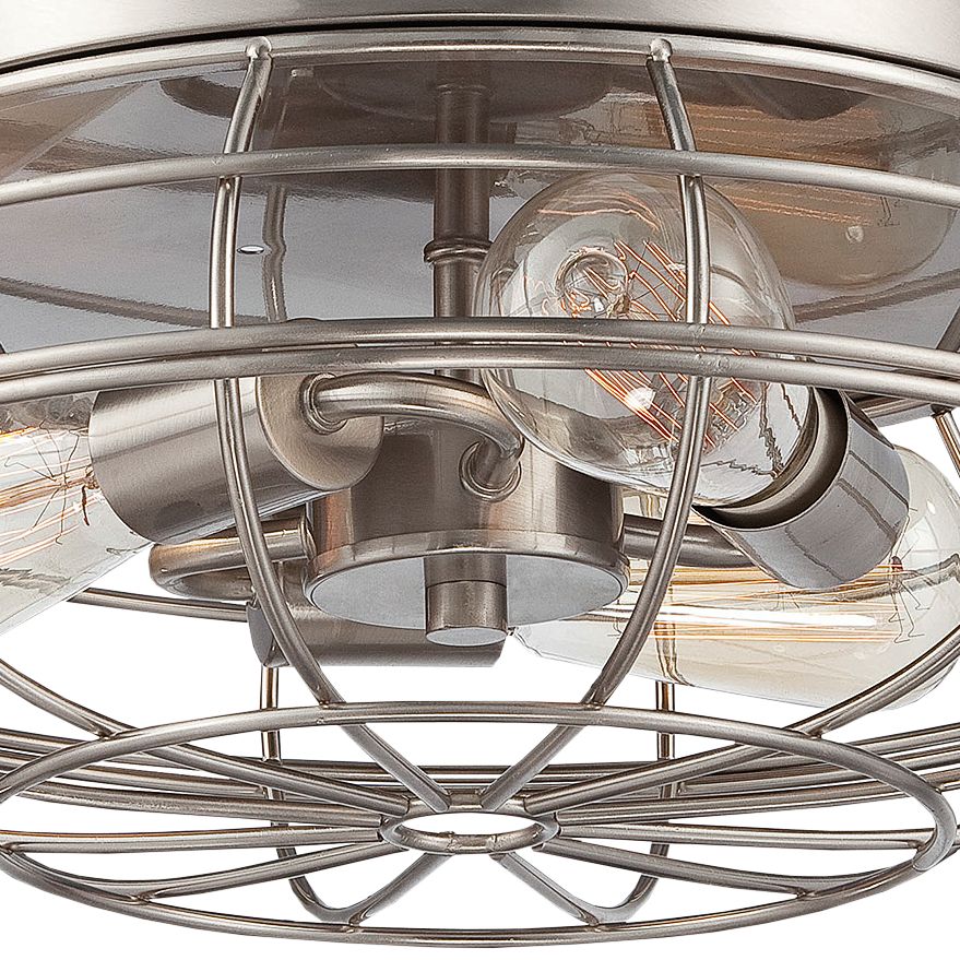 Image 2 Scout 3-Light Ceiling Light in Satin Nickel more views