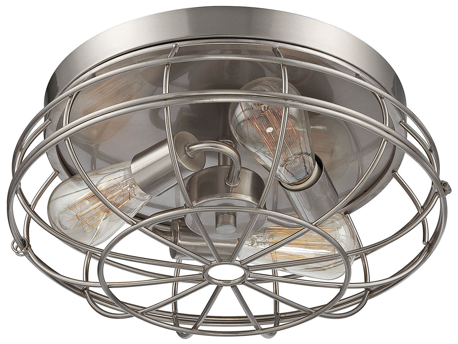 Image 3 Scout 3-Light Ceiling Light in Satin Nickel more views