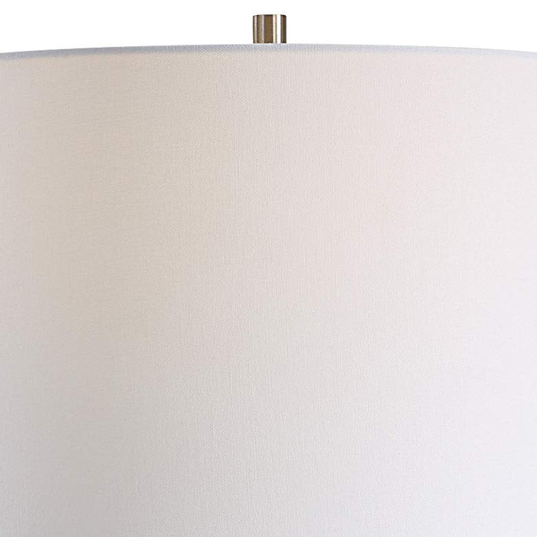 Image 3 Scouts Mottled Gray Off-White Matte Glaze Ceramic Table Lamp more views