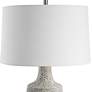 Scouts Mottled Gray Off-White Matte Glaze Ceramic Table Lamp