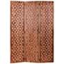 2_Scranton 47" Wide Carved Wood 3-Panel Screen/Room Divider