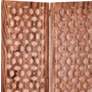 3_Scranton 47" Wide Carved Wood 3-Panel Screen/Room Divider more views