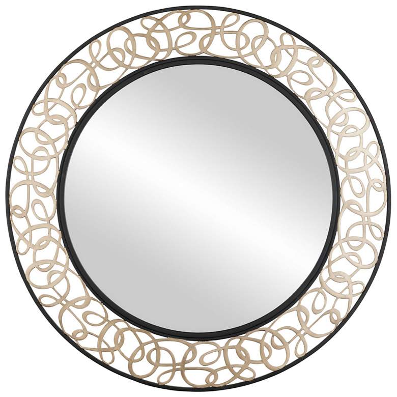 Image 1 Scribble 33-in Wall Mirror - Matte Black/Artifact