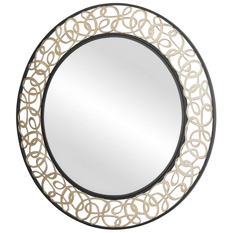 Image 2 Scribble 33-in Wall Mirror - Matte Black/Artifact more views