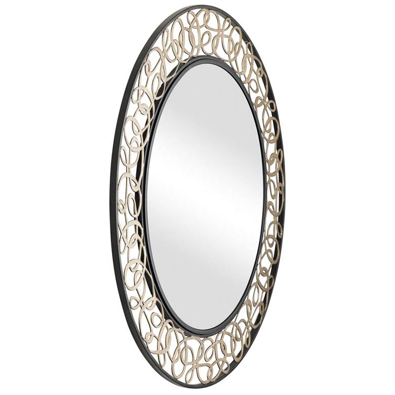 Image 3 Scribble 33-in Wall Mirror - Matte Black/Artifact more views